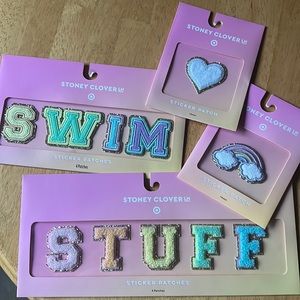Stoney Clover x Target Sticker Patches SWIM, STUFF, HEART, & RAINBOW